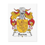 Barros Family Crest Postcard