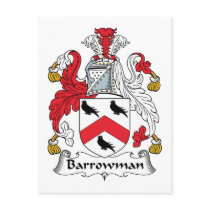 Barrowman Family Crest Postcards