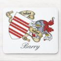 Barry Family Crest mousepads