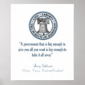Barry Goldwater Quote (Big Government) posters
