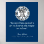 Barry Goldwater Quote (Big Government) Posters