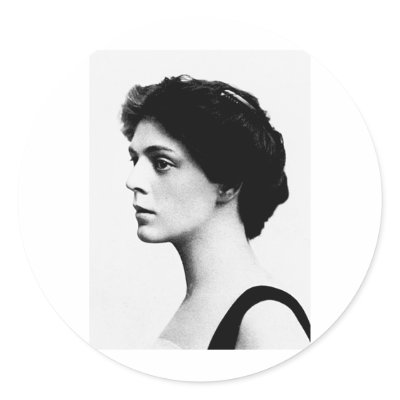 Barrymore ~ Ethel American Actress Round Sticker by fotoshoppe