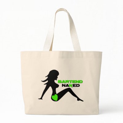 Bartend Naked Tote Bag by GoNaked
