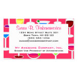 Bartender / Alcoholic Drinks Theme - Pink Business Card Templates