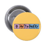 Bartender made of Elements Pinback Button