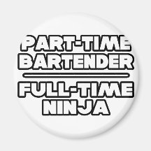 Bartender / Ninja Fridge Magnet