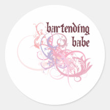Bartending Babe Sticker