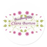 Barton ~ Clara Barton / Famous USA Women Round Stickers