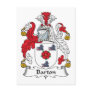 Barton Family Crest Post Card