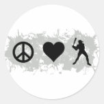 Baseball 1 round stickers
