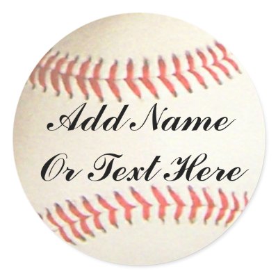 BASEBALL ADD NAME OR TEXT HERE-STICKER by NedHReece