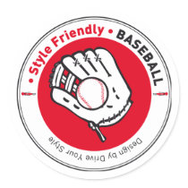 BASEBALL ADHESIVOS ETIQUETA REDONDA
