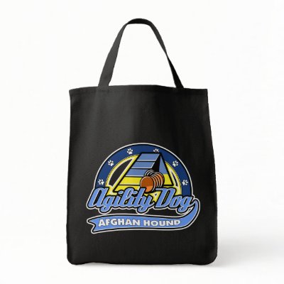Baseball Afghan Hound Agility Canvas Bags by MenagerieMayhem