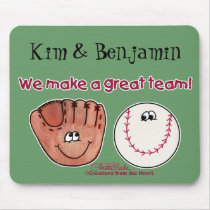 Baseball and Baseball Glove Team