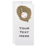 baseball and glove mitt rack card design