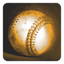 Baseball Artwork Square Sticker