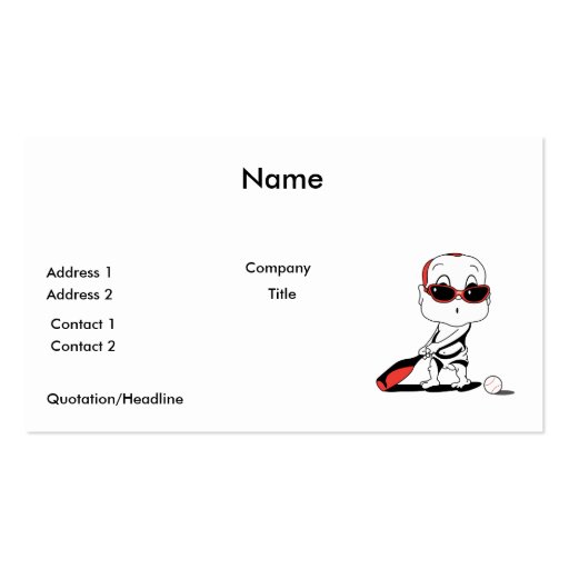 baseball baby business card templates