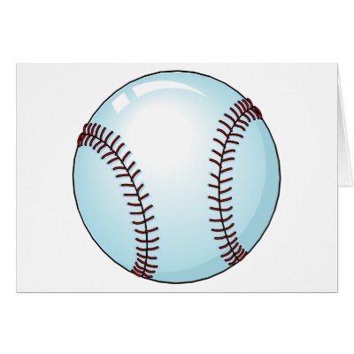 Baseball Ball 4 Card by TeeZazzle