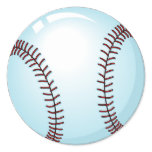 Baseball Ball 4 Round Sticker