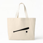 baseball bat and ball icon canvas bags