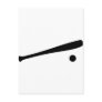 baseball bat and ball icon post card