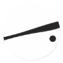 baseball bat and ball icon round stickers