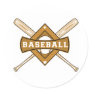 Baseball Bats and Ball T-shirts and Gifts Round Stickers