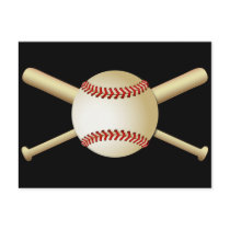BASEBALL & BATS POSTCARD
