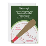 BASEBALL Batter Up Birthday Invitation