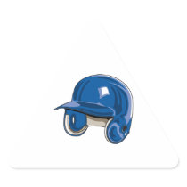 baseball batters helmet blue triangle sticker