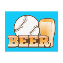 BASEBALL & BEER design by The Beer Shop Post Cards