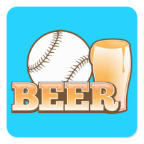 BASEBALL & BEER design by The Beer Shop Stickers
