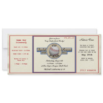 Baseball Birthday Field Pass Personalized Invites