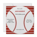 Baseball Birthday Custom Invites
