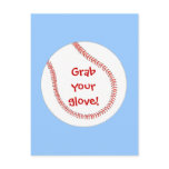 Baseball Birthday Invitations on postcards