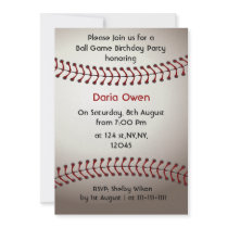Baseball Birthday Party Invitation