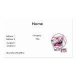 baseball bitch girl baseball player fan design business cards