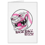 baseball bitch girl baseball player fan design card