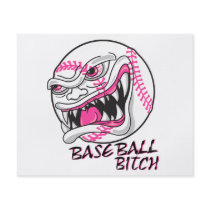 baseball bitch girl baseball player fan design flyers
