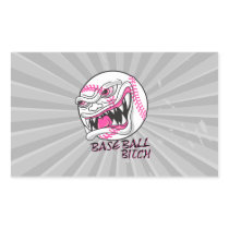 baseball bitch girl baseball player fan design rectangular stickers