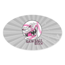 baseball bitch girl baseball player fan design stickers