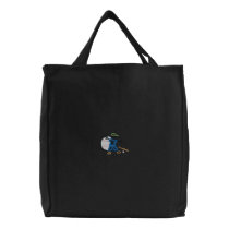 Baseball Boy Embroidered Tote Bag