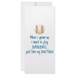 Baseball Brother Personalized Rack Card