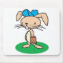 baseball bunny rabbit mouse pad