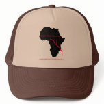 Baseball Cap    Africa Map- Blood Trucker Hat