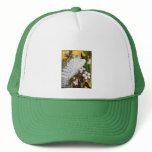 Baseball Cap: White & Blue Peacocks hats
