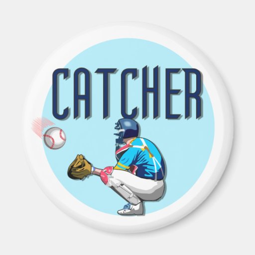 Baseball Catcher T-shirts and Gifts Refrigerator Magnets