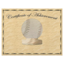 Baseball Certificate of Achievement Flyer Design