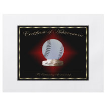 Baseball Certificate of Achievement Flyer Design