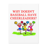 BASEBALL cheerleader joke postcards
